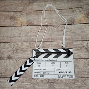 Movie Table Clapper Board Shoulder Bag Scene Film Zipper Handbag clutch Bag
